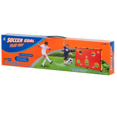 Soccer goal training mat with accessories