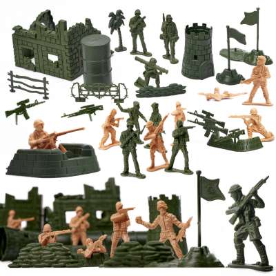 Soldiers military base figures set 114el.