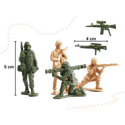 Soldiers military base figures set 114el.