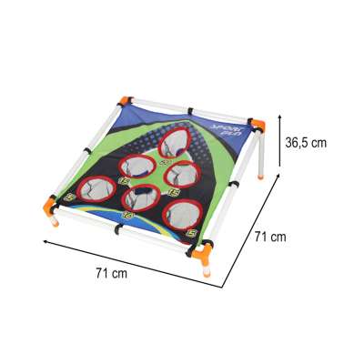 Toss to the target with bags darts skill game