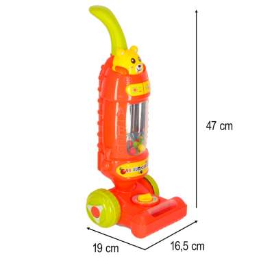 Vacuum cleaner for children interactive with sound raspberry 46cm