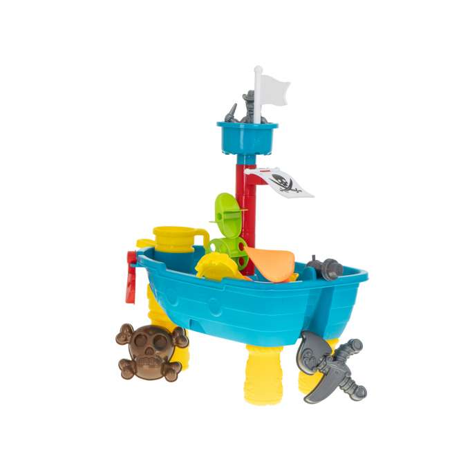 Water table sandbox pirate ship + accessories 25el.