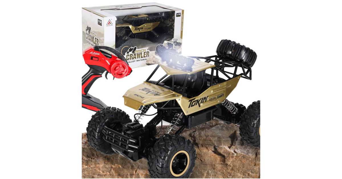 RC car Rock Crawler 1:12 4WD METAL gold - Ikonka - Hurtownia