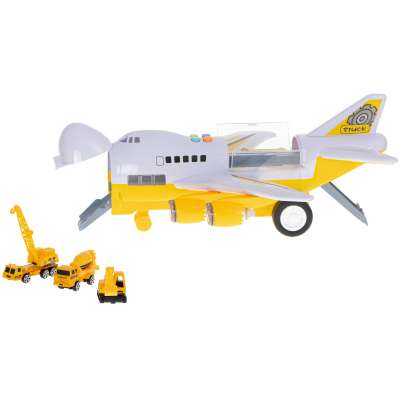 Aircraft transporter with construction cars side/front