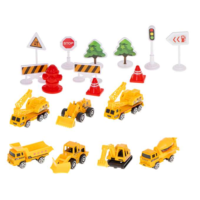 Aircraft transporter with construction cars side/front