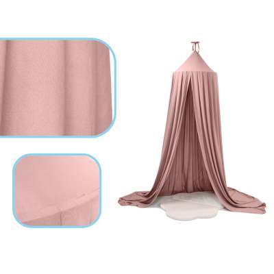 Hanging canopy bed baldachin curtain tipi tent pink