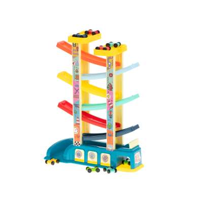 Car track racing slide + 8 cars