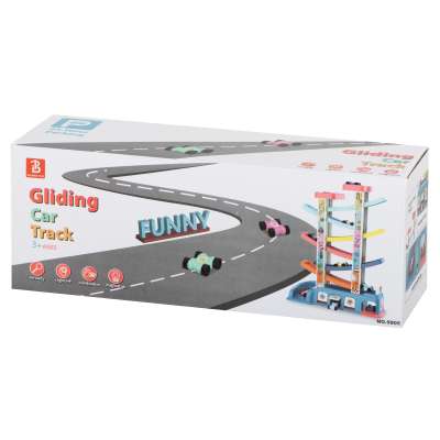 Car track racing slide + 8 cars