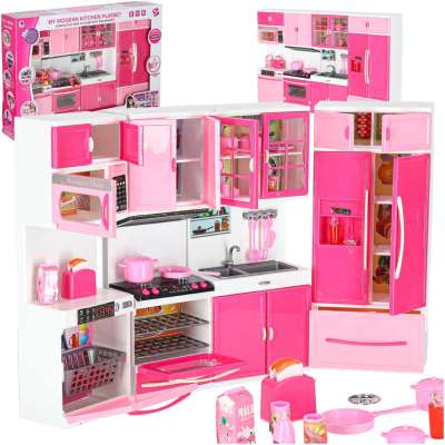 Doll furniture kitchen 4 segments LED sounds