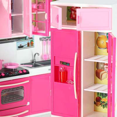 Doll furniture kitchen 4 segments LED sounds