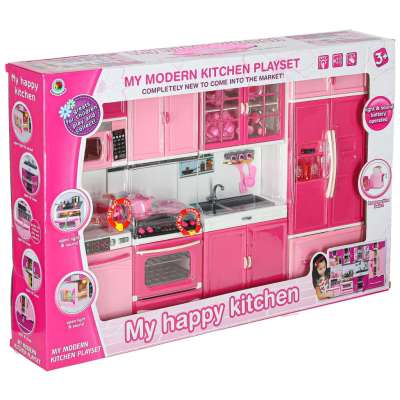 Doll furniture kitchen 4 segments LED sounds