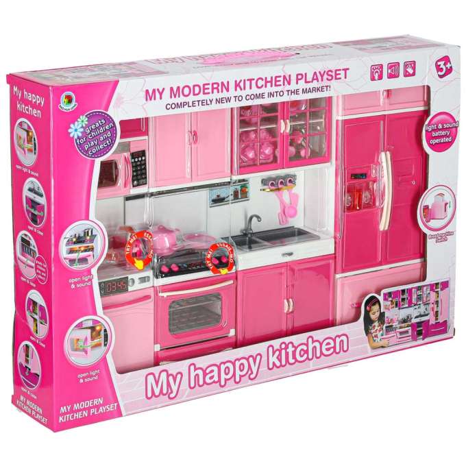 Doll furniture kitchen 4 segments LED sounds