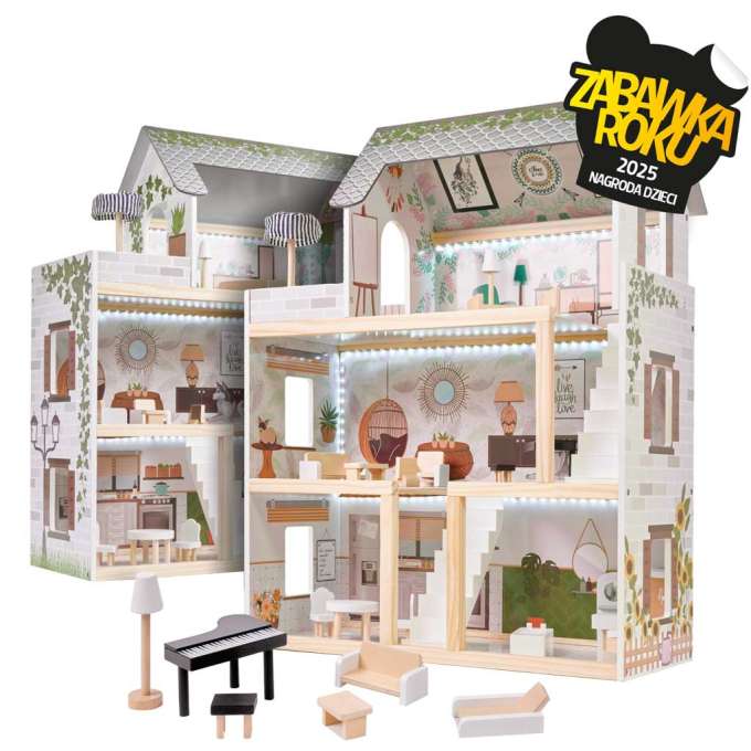 Dolls' house wooden LULILO FLORO boho LED 78cm