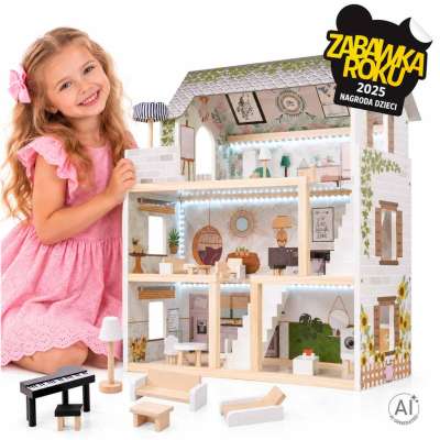 Dolls' house wooden LULILO FLORO boho LED 78cm