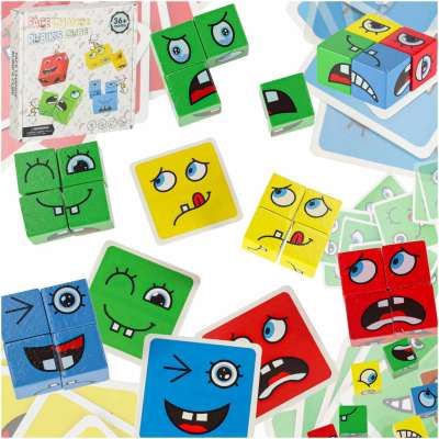 Face-changing creative challenge blocks