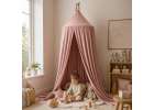Hanging canopy bed baldachin curtain tipi tent pink 5