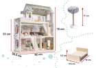 LULILO Domek dla lalek drewniany FLORO boho LED 24