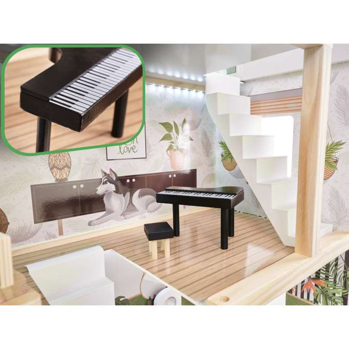LULILO Domek dla lalek drewniany apartament Ikonka boho 