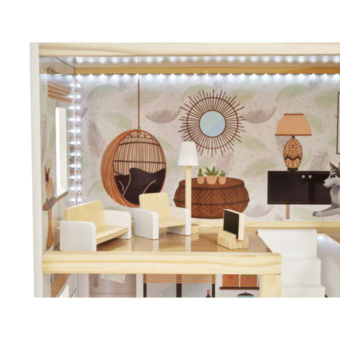 LULILO Domek dla lalek drewniany apartament Ikonka boho 