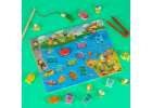 Montessori bee bee magnet wooden fishing game 8