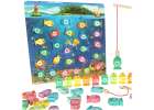 Montessori wooden fish fishing magnet game 1