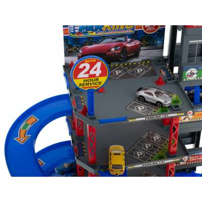 Parking storied garage gas station car wash