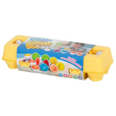 Puzzle egg blocks 12 pcs extruded Montessori fruits and vegetables