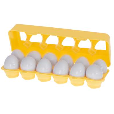Puzzle egg blocks 12 pcs extrusion Montessori numbers and colors