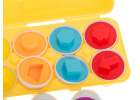 Puzzle egg blocks 12 pcs extrusion Montessori shapes and colors 3