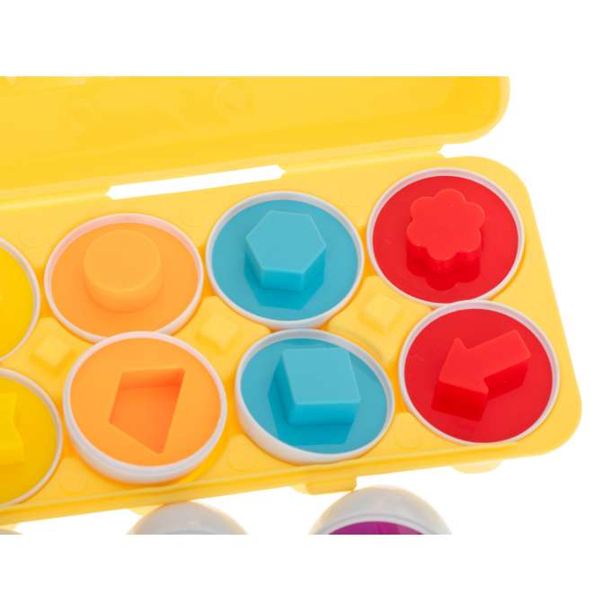 Puzzle egg blocks 12 pcs extrusion Montessori shapes and colors