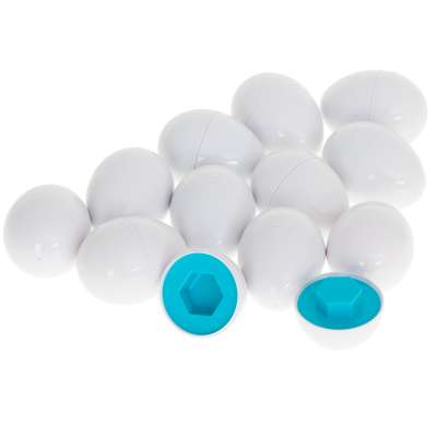 Puzzle egg blocks 12 pcs extrusion Montessori shapes and colors