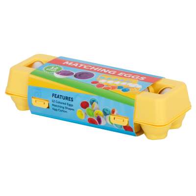 Puzzle egg blocks 12 pcs extrusion Montessori shapes and colors