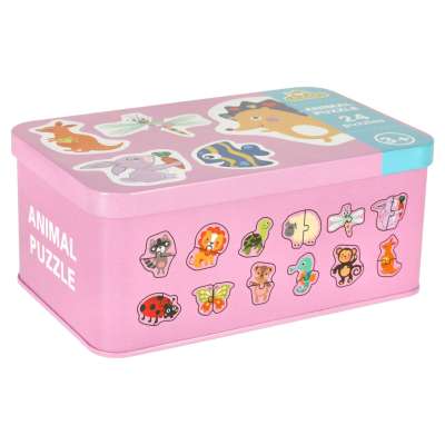 Puzzle in a can animals 24 puzzles