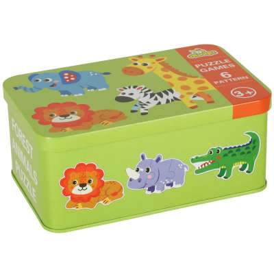Puzzle in a can safari animals 25 puzzles