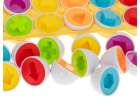 Puzzle klocki jajka 12 szt wytłaczanka  Montessori kształty i kolory  8