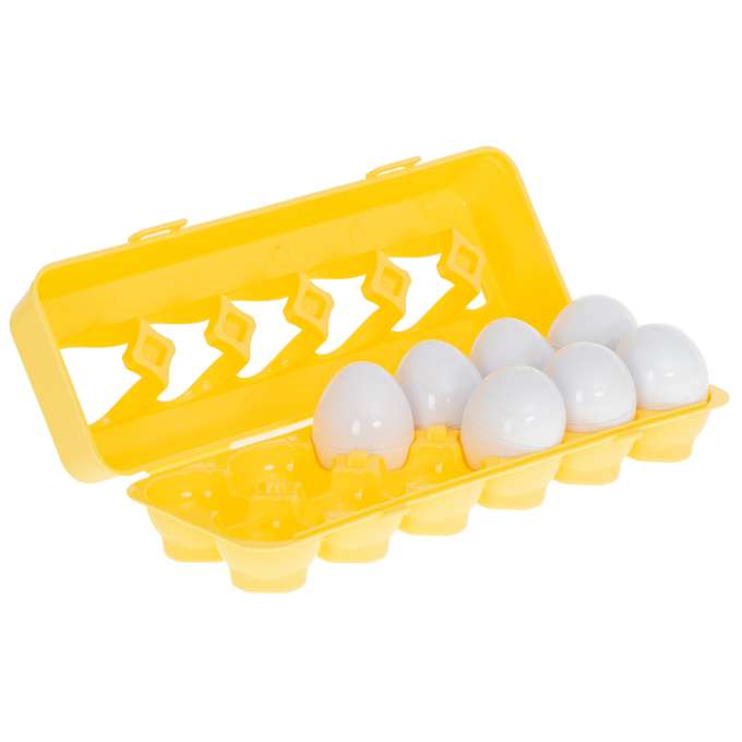 Puzzle klocki jajka 12 szt wytłaczanka  Montessori kształty i kolory 