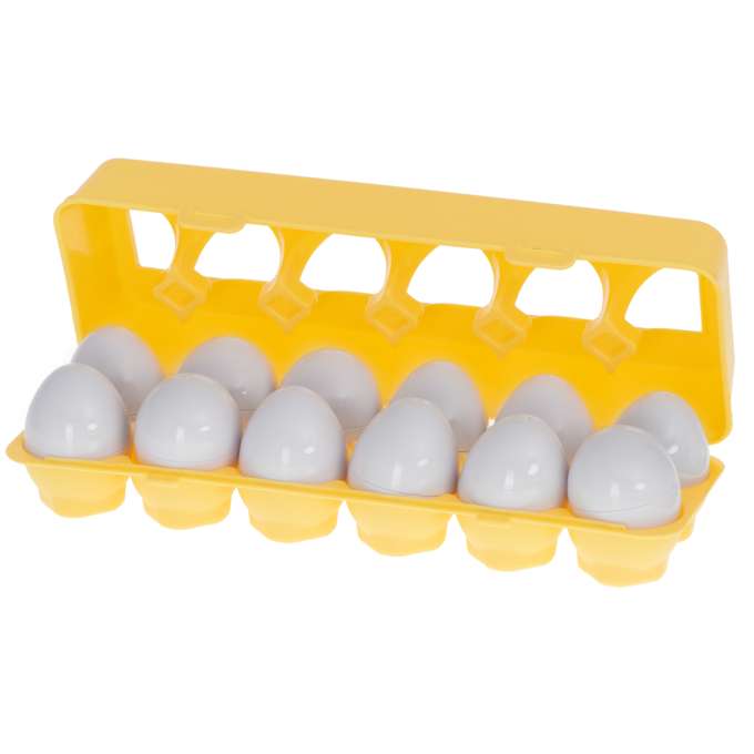 Puzzle klocki jajka 12 szt wytłaczanka  Montessori kształty i kolory 