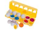 Puzzle klocki jajka 12 szt wytłaczanka Montessori liczby i kolory 8
