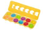 Puzzle klocki jajka 12 szt wytłaczanka Montessori owoce i warzywa 4