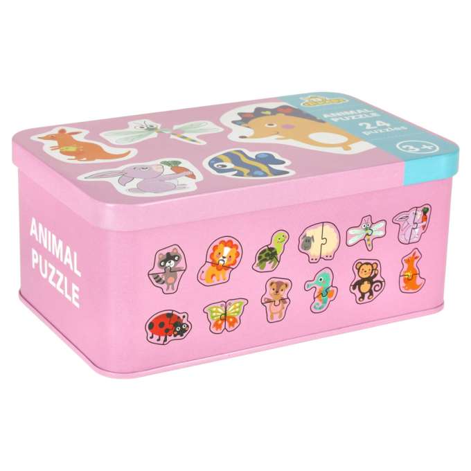 Puzzle w puszce zwierzątka 24 puzzle