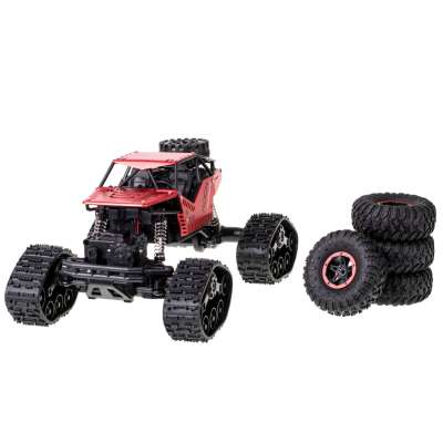 Samochód RC zdalnie sterowany Rock Crawler 4x4 LHC012 auto 2w1 czerwony