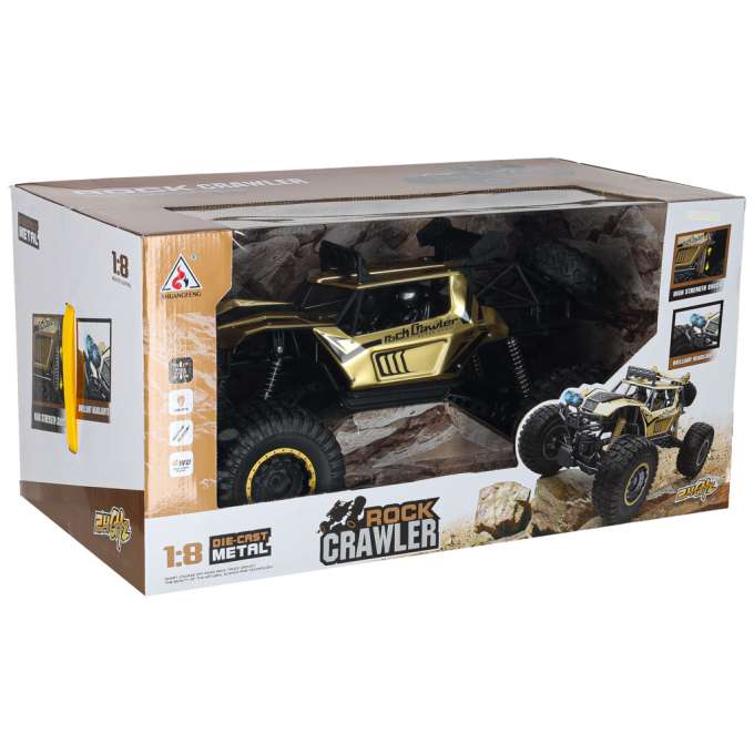 Samochód zdalnie sterowany 2,4GHz 1:8 51cm metal złoty