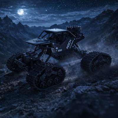 Samochód zdalnie sterowany na pilota RC Rock Crawler 4x4 LHC012 auto 2w1 czarny