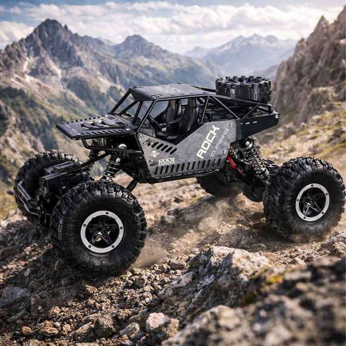 Samochód zdalnie sterowany na pilota RC Rock Crawler 4x4 LHC012 auto 2w1 czarny