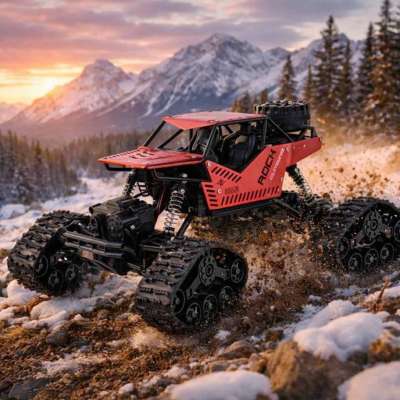 Samochód zdalnie sterowany na pilota RC Rock Crawler 4x4 LHC012 auto 2w1 czerwony