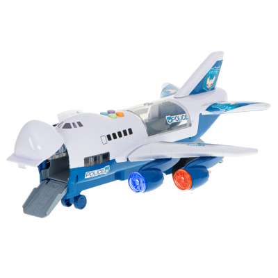 Transporter plane with cars police side/front