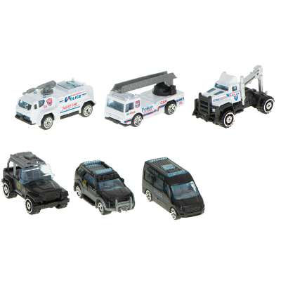Transporter plane with cars police side/front