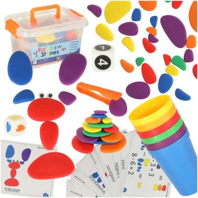 Creative pebbles colorful montessori puzzle