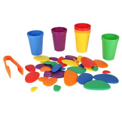 Creative pebbles colorful montessori puzzle