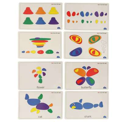 Creative pebbles colorful montessori puzzle